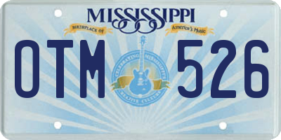 MS license plate OTM526