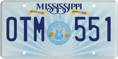 MS license plate OTM551