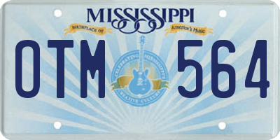 MS license plate OTM564