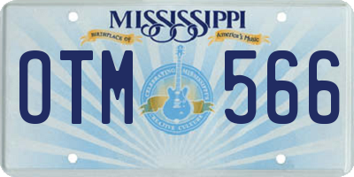 MS license plate OTM566