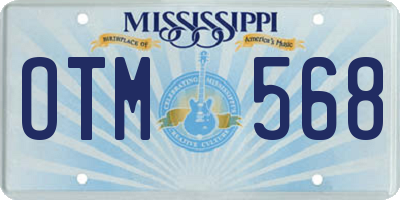 MS license plate OTM568