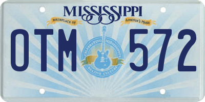 MS license plate OTM572