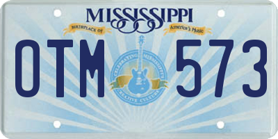 MS license plate OTM573