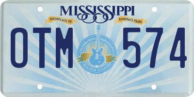 MS license plate OTM574