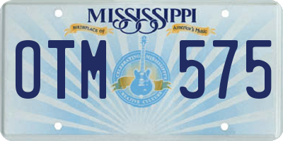 MS license plate OTM575