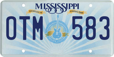 MS license plate OTM583
