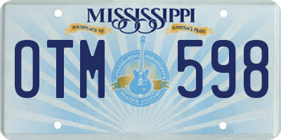 MS license plate OTM598