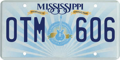 MS license plate OTM606