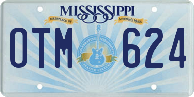 MS license plate OTM624