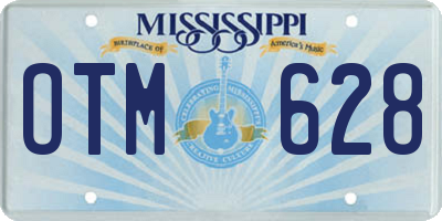 MS license plate OTM628