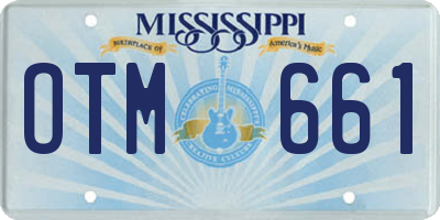 MS license plate OTM661
