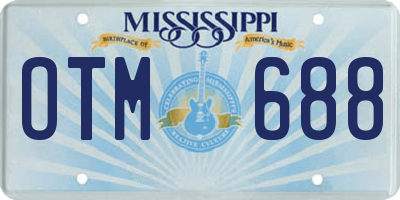 MS license plate OTM688