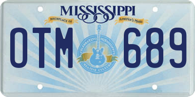 MS license plate OTM689