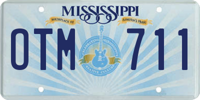 MS license plate OTM711