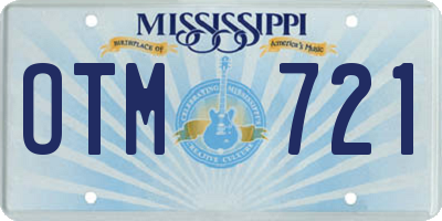 MS license plate OTM721