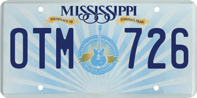 MS license plate OTM726