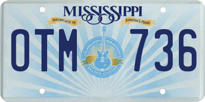 MS license plate OTM736
