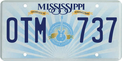 MS license plate OTM737