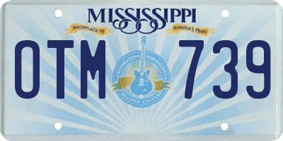 MS license plate OTM739