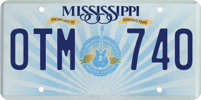 MS license plate OTM740