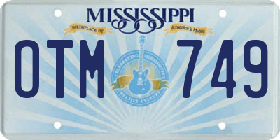 MS license plate OTM749