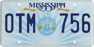 MS license plate OTM756