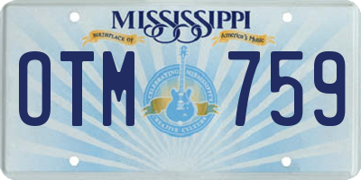MS license plate OTM759