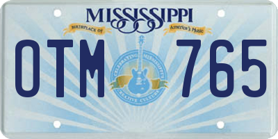 MS license plate OTM765