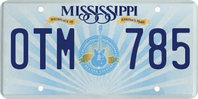 MS license plate OTM785