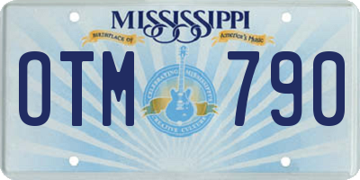 MS license plate OTM790
