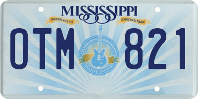 MS license plate OTM821