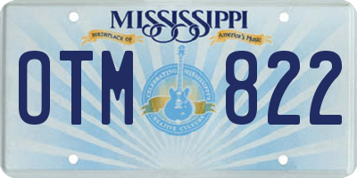 MS license plate OTM822
