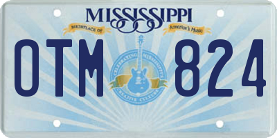 MS license plate OTM824