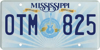 MS license plate OTM825