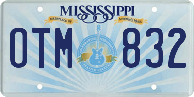 MS license plate OTM832