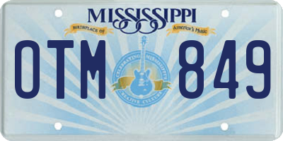 MS license plate OTM849