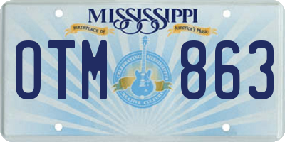 MS license plate OTM863