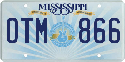 MS license plate OTM866