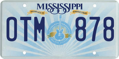 MS license plate OTM878