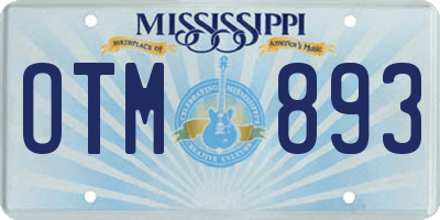 MS license plate OTM893