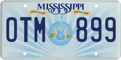 MS license plate OTM899