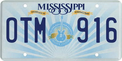 MS license plate OTM916