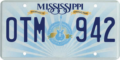 MS license plate OTM942