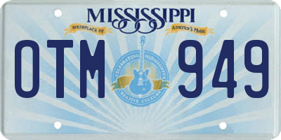 MS license plate OTM949
