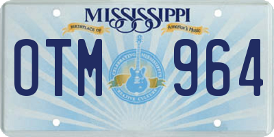 MS license plate OTM964