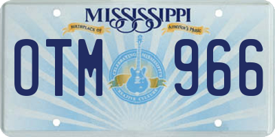 MS license plate OTM966