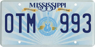 MS license plate OTM993