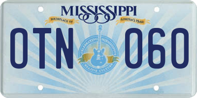 MS license plate OTN060
