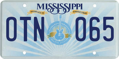 MS license plate OTN065