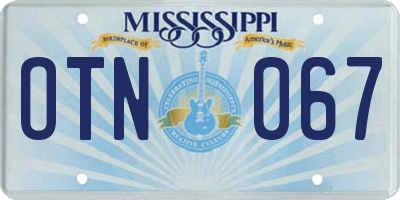 MS license plate OTN067
